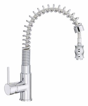 CDA TM1CH Contemporary Single Lever Tap with Pull-Out Spray