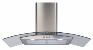 CDA ECP92SS 90cm Curved Glass Extractor