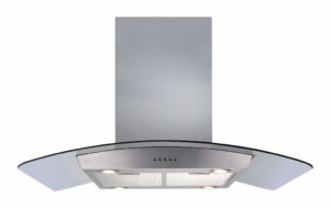 CDA ECPK90SS 90cm Curved Glass Island Extractor