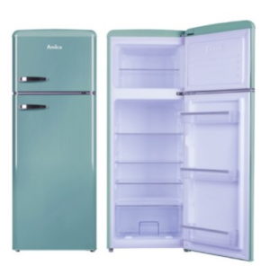 Amica FDR2213DB 55cm Freestanding Retro Static 30/70 Double Door Fridge Freezer