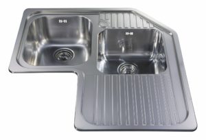 CDA CCP3SS Corner Double Bowl Sink