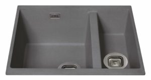 CDA KMG31GR Composite Undermount Inset One And A Half Bowl Sink