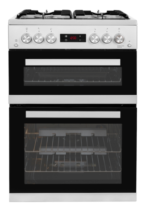 Beko KDG653S 60cm Freestanding Gas Double Oven Cooker - Silver