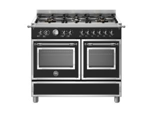 Bertazzoni HER106L2ENET Heritage 100cm Range Cooker Twin Oven Dual Fuel Matt Black