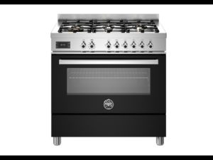 Bertazzoni PRO96L1ENET Professional 90cm Range Cooker Single Oven Dual Fuel Gloss Black