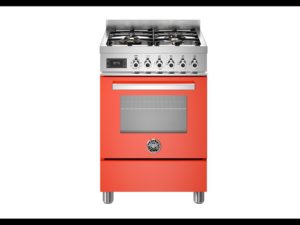 Bertazzoni PRO64L1EART Professional 60cm Dual Fuel Single Cooker - Gloss Orange