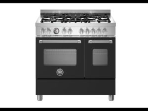 Bertazzoni MAS95C2ENEC Master 90cm Range Cooker Twin Oven Dual Fuel Matt Black