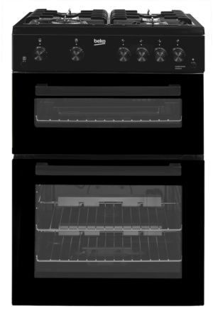 Beko KDG611K 60cm Freestanding Gas Double Oven Cooker - Black