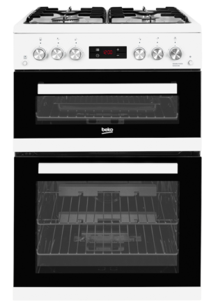 Beko KDG653W 60cm Freestanding Gas Double Oven Cooker - White