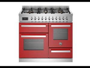 Bertazzoni PRO106L3EROT Professional 100cm Range Cooker XG Oven Dual Fuel Gloss Red