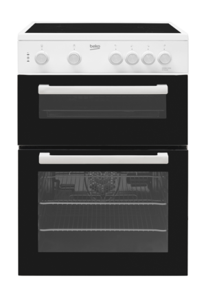 Beko KTC611W 60cm Twin Cavity Electric Cooker - White