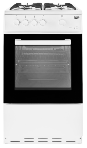 Beko KSG580W 50cm Freestanding Gas Single Cavity Cooker - White