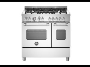 Bertazzoni MAS95C2EXC Master 90cm Range Cooker Twin Oven Dual Fuel Stainless Steel