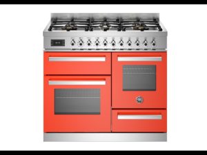 Bertazzoni PRO106L3EART Professional 100cm Range Cooker XG Oven Dual Fuel Orange