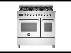 Bertazzoni PRO96L2EXT Professional 90cm Range Cooker Twin Oven Dual Fuel Stainless Steel