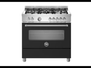 Bertazzoni MAS95C1ENEC Master 90cm Range Cooker Single Oven Dual Fuel Matt Black