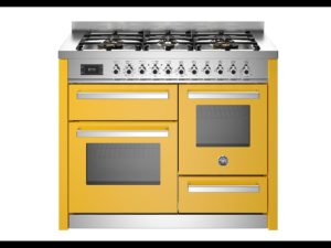 Bertazzoni PRO116L3EGIT Professional 110cm Range Cooker XG Oven Dual Fuel Gloss Yellow