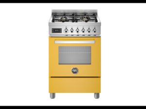 Bertazzoni PRO64L1EGIT Professional 60cm Dual Fuel Single Cooker - Gloss Yellow