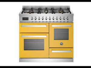 Bertazzoni PRO106L3EGIT Professional 100cm Range Cooker XG Oven Dual Fuel Gloss Yellow