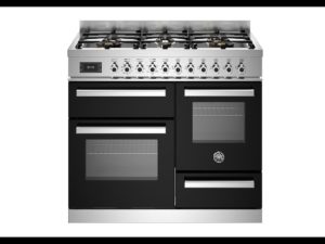 Bertazzoni PRO106L3ENET Professional 100cm Range Cooker XG Oven Dual Fuel Gloss Black