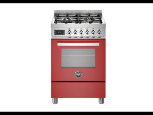 Bertazzoni PRO64L1EROT Professional 60cm Dual Fuel Single Cooker - Gloss Red