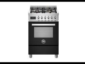 Bertazzoni PRO64L1ENET Professional 60cm Dual Fuel Single Cooker - Gloss Black