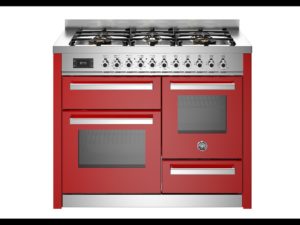 Bertazzoni PRO116L3EROT Professional 110cm Range Cooker XG Oven Dual Fuel Gloss Red