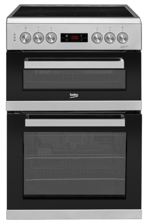 Beko KDC653S 60cm Double Oven Electric Cooker - Silver