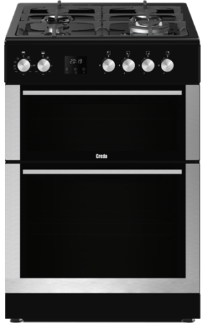 Creda C60DFDOX 60cm Freestanding Dual Fuel Double Oven Cooker