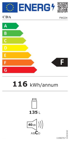 CDA FW224 60cm Integrated Larger Fridge - Image 3