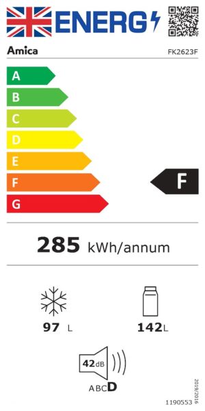 Amica FK2623F 55cm Freestanding 50/50 Frost Free Fridge Freezer - Image 2
