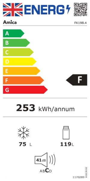 Amica FK198.4 50cm Freestanding Fridge Freezer - Image 2