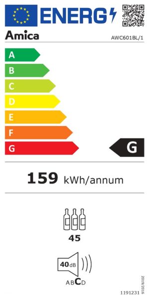 Amica AWC601BL Freestanding Undercounter Wine Cooler - Image 3