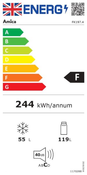 Amica FK197.4 50cm Freestanding Fridge Freezer - Image 2