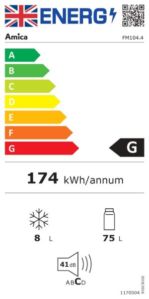 Amica FM104.4 48cm Freestanding Fridge - Freezer - Image 2