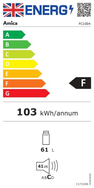 Amica FC1004 Freestanding 45cm Undercounter Fridge - Image 2