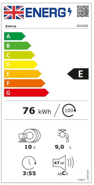 Amica ADI460 45cm Integrated Dishwasher - Image 2