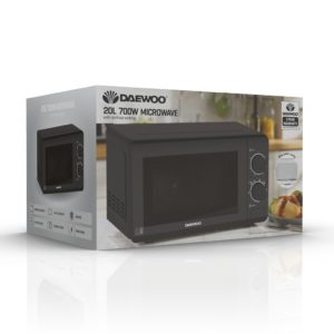 Daewoo SDA2161 700W 20L Manual Microwave - Black - Image 3