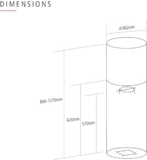 Caple OI363 Chimney Hood - Image 2