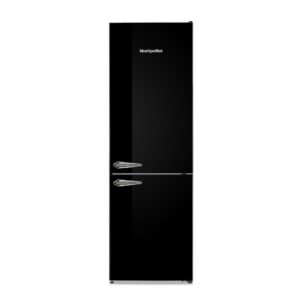 Montpellier MAB386K Retro No Frost Fridge Freezer in Black