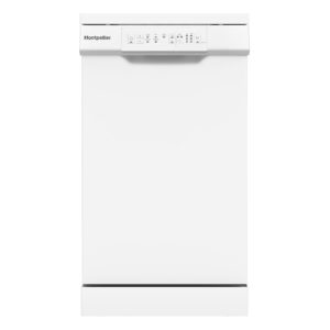 Montpellier MDW1054W 45cm Freestanding Slimline Dishwasher in White