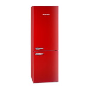 Montpellier MAB386R Retro No Frost Fridge Freezer in Red - Image 2