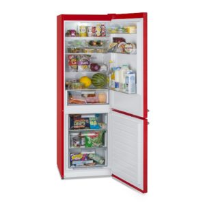 Montpellier MAB386R Retro No Frost Fridge Freezer in Red - Image 3