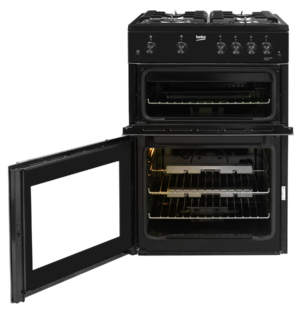 Beko KDG611K 60cm Freestanding Gas Double Oven Cooker - Black - Image 2