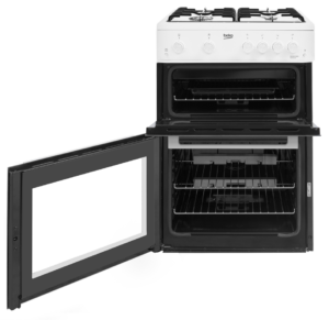 Beko KDG611W 60cm Freestanding Gas Double Oven Cooker - White - Image 2