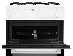 Beko KDG611W 60cm Freestanding Gas Double Oven Cooker - White - Image 3