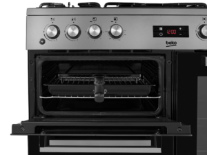 Beko KDVF90X 90cm Double Oven Range Cooker with 5 Burner Gas Hob - Stainless Steel - Image 4