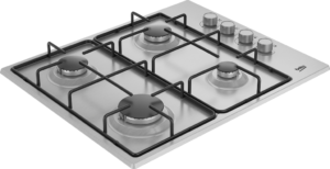 Beko HIBG64120SX 60cm Gas Hob - Stainless Steel - Image 2