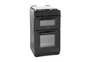 Montpellier MDG500LK 50cm Gas Double Oven in Black