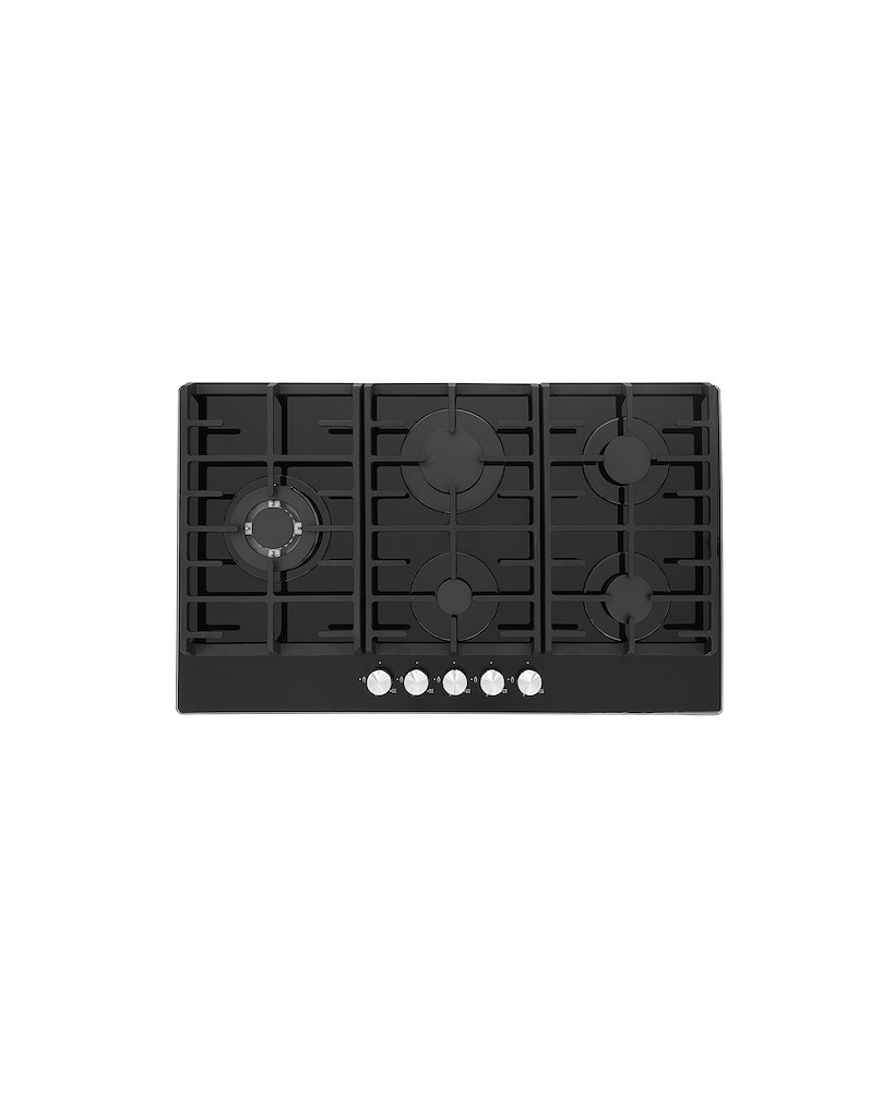 Montpellier MGH90BG 86cm Gas on Glass Black Hob - Image 2